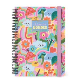 12-Month Large Spiral-Bound Weekly Diary 2027 - Mushrooms