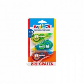 Carioca Διορθωτική ταινία 5mmX8M Σέτ 3τεμάχια 42089