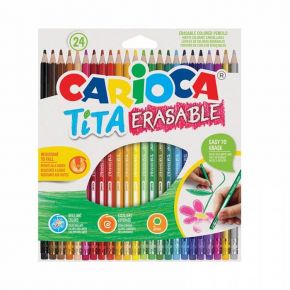 Carioca Ξυλομπογιές Tita Erasable 24τεμ. 42938