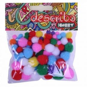 Describo Πομ-Πομς 10,15,20,25mm 80τεμ. DES-0077