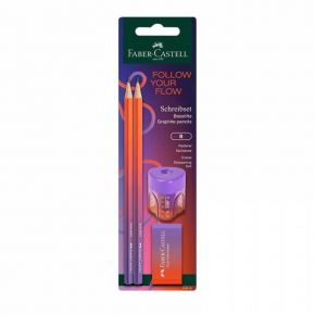 Faber-Castell 118410 Σέτ Flow Red-purple 2 Μολ.γομ.ξυστ
