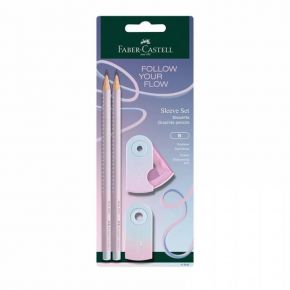 Faber-Castell Flow Edition Sleeve Set 2 Grip Μολύβια Γόμα Ξύστρα Poz-Ciel 117007
