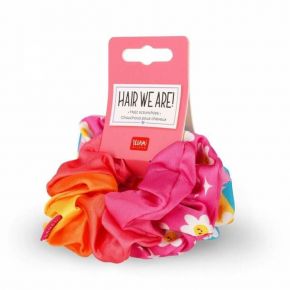 Hair We Are Σετ 3 Λαστιχάκια Μαλλιών Set Hair Scrunchies Daisy Μαργαριτες Scru0003