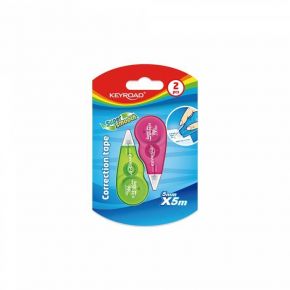 KeyRoad Διορθωτική ταινία Smooth 5mmX5M Σέτ 2τεμάχια KR971915