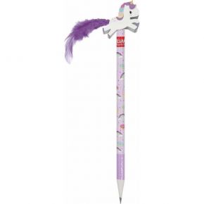 Legami Milano Unicorn Μολύβι HB με Γόμα Μωβ