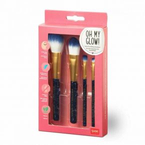 Oh My Glow Stars Σετ με Πινέλα Μακιγιάζ από Συνθετική Τρίχα 4τμχ