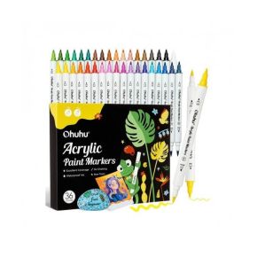 Ohuhu Acrylic Paint Markers Cotton-core Σετ 36 Ακρυλικών Μαρκαδόρων Brush & Fine