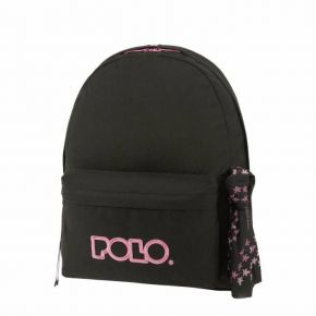 Polo Original Scarf Σακίδιο Πλάτης Μαυρη με λιλά γράμματα 901135-2046 2024