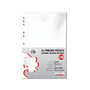 Typotrust Ζελατίνες με τρύπες A4 διαφανείς 50micron (συσκ. 100 τεμ.)