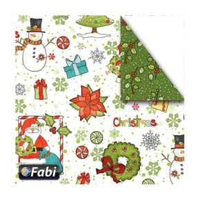 Χαρτόνι Fabi 50x70εκ Xmas Santa White 1455088